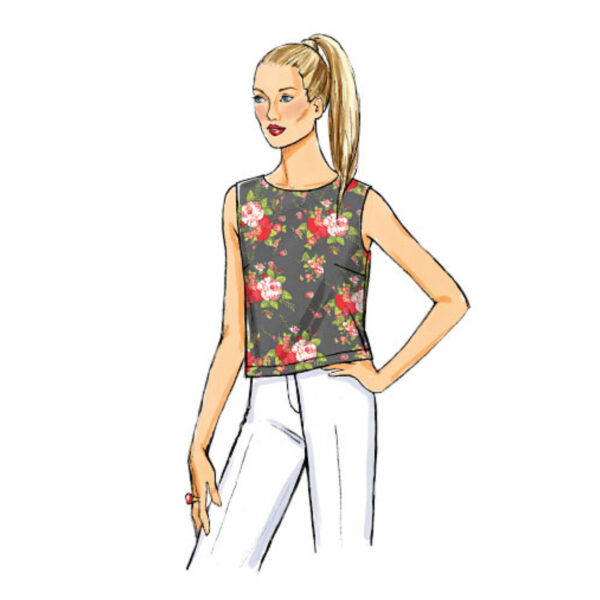 Butterick Schnittmuster - B6175 - Shirt, kurze Bluse, gebogter Saum – Bild 7