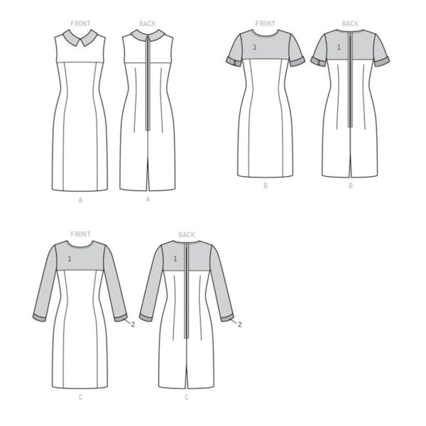 Butterick Schnittmuster - B6410 - schlichtes, dezentes Kleid – Bild 7