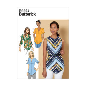 Butterick Schnittmuster - B6663 -  Bluse, Sommerbluse kurzärmelig