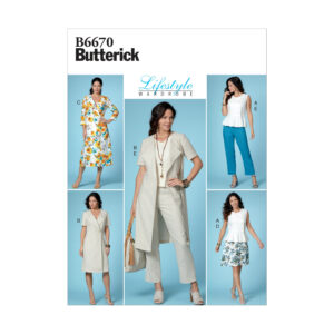 Butterick Schnittmuster - Lifestyle - B6670 -  sportlich, elegante Damenkombinationen