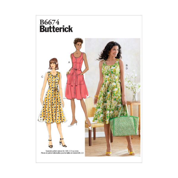 Butterick Schnittmuster - B6674 - flottes Sommerkleid