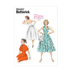 Butterick Schnittmuster - Retro - B6682 - rückenfreies Kleid aus den 50er Jahren