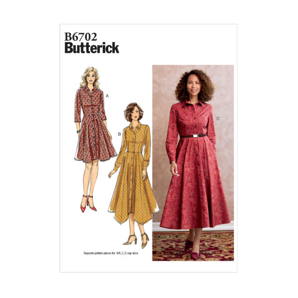 Butterick Schnittmuster - B6702 - Hemdblusenkleid