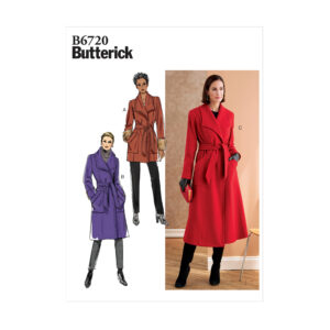 Butterick Schnittmuster - B6720 -  eleganter Mantel mit großem Kragen