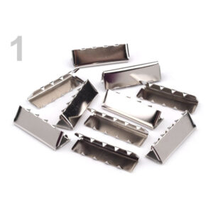 Ab 2.00 EUR - 4/10 Endstücke - für 30mm Gurtband - Nickel / Silber