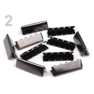 Ab 1.35 EUR - 2/4/10 Endstücke - für 30mm Gurtband - Schwarz, Altsilber