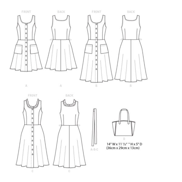 Butterick Schnittmuster - B6674 - flottes Sommerkleid – Bild 9