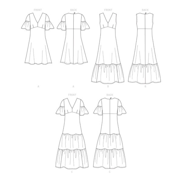 Butterick Schnittmuster - B6678 - Sommerkleid mit Stufenrock – Bild 7