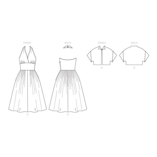 Butterick Schnittmuster - Retro - B6682 - rückenfreies Kleid aus den 50er Jahren – Bild 10