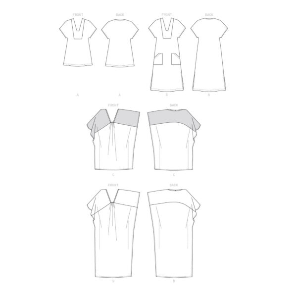 Butterick Schnittmuster - B6683 -  lässiges Hauskleid, Überwurf, Strandkleid – Bild 9