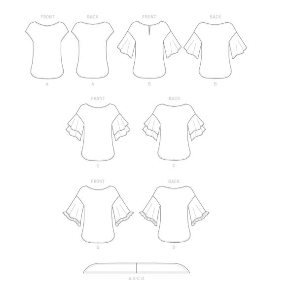 Butterick Schnittmuster - B6685 - einfache Sommerbluse – Bild 9