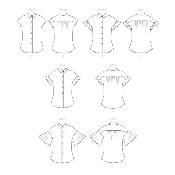 Butterick Schnittmuster - B6686 - sommerliche Hemdbluse – Bild 3