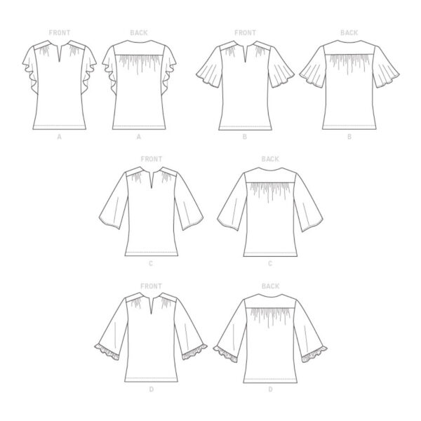 Butterick Schnittmuster - B6688 - sommerliche Bluse – Bild 3