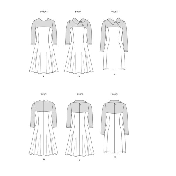 Butterick Schnittmuster - B6707 - schlichtes Damenkleid – Bild 3