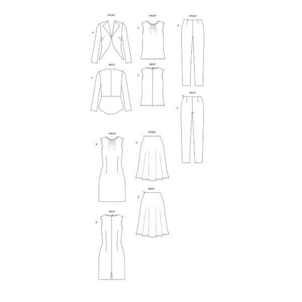 Butterick Schnittmuster - Lifestyle - B6718 -  sportlich, elegante Damenkombinationen – Bild 7