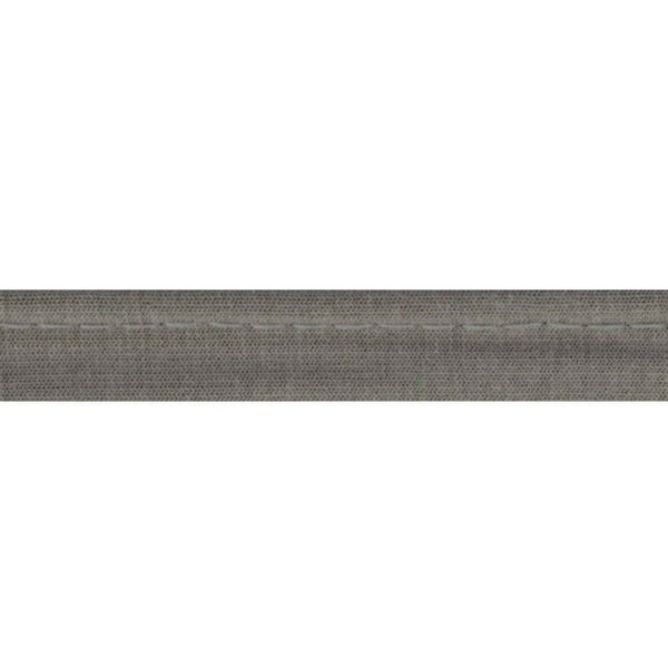 1.73 EURO/ m - Jersey  Paspelband - 3m Oaki Doki -  12mm - Grau, Schwarz – Bild 3