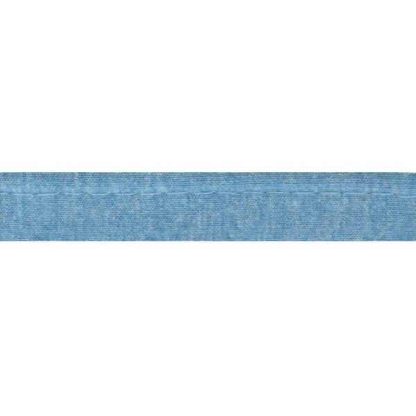 1.73 EURO/ m - Jersey  Paspelband - 3m Oaki Doki -  12mm - Blautöne – Bild 3