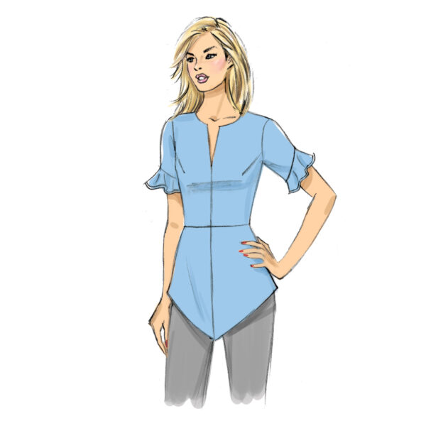 Butterick Schnittmuster - B6663 -  Bluse, Sommerbluse kurzärmelig – Bild 3