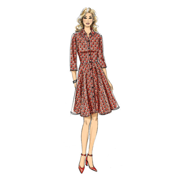 Butterick Schnittmuster - B6702 - Hemdblusenkleid – Bild 7