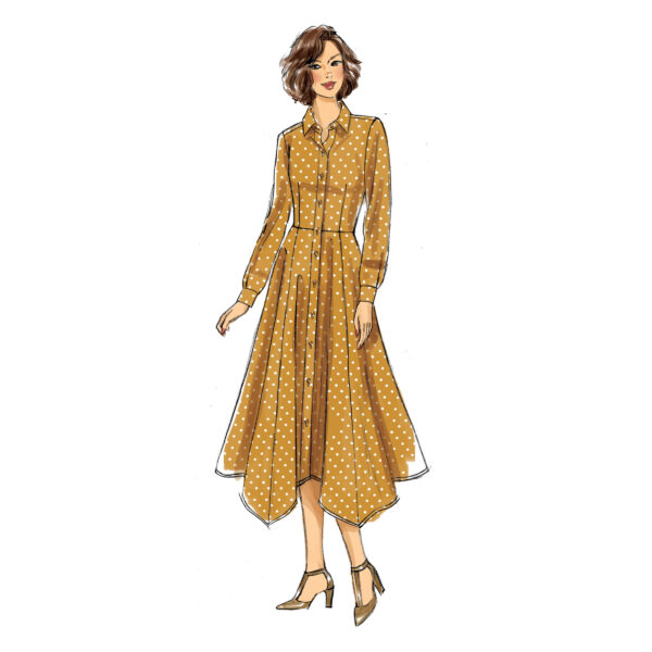 Butterick Schnittmuster - B6702 - Hemdblusenkleid – Bild 6