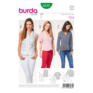 Burda Style Schnittmuster - Bluse - Hemdbluse - Schalkragen - Nr. 6533