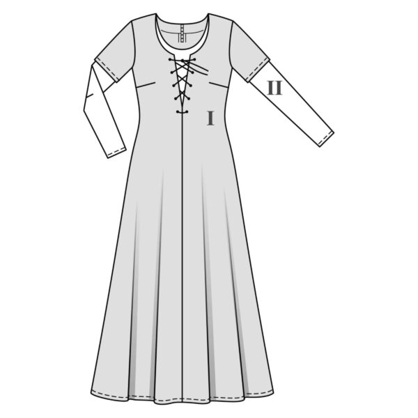 Burda Style Schnittmuster - Mittelalterliches Kleid und Haube - Nr. 7468 – Bild 7
