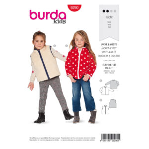 Burda Kids Schnittmuster - Jacke und Weste - Nr.9290