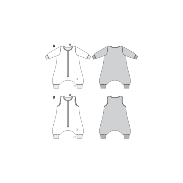 Burda Schnittmuster - Schlafsack mit Beinchen - Schlafsack-Overall - Nr.9298 – Bild 10