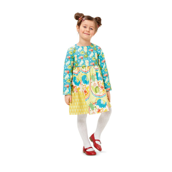 Burda Style Schnittmuster - Kleid - Mädchenkleid - gekräuselter Rock - Nr. 9373 – Bild 3