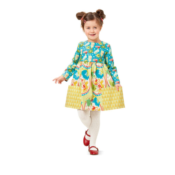 Burda Style Schnittmuster - Kleid - Mädchenkleid - gekräuselter Rock - Nr. 9373 – Bild 4
