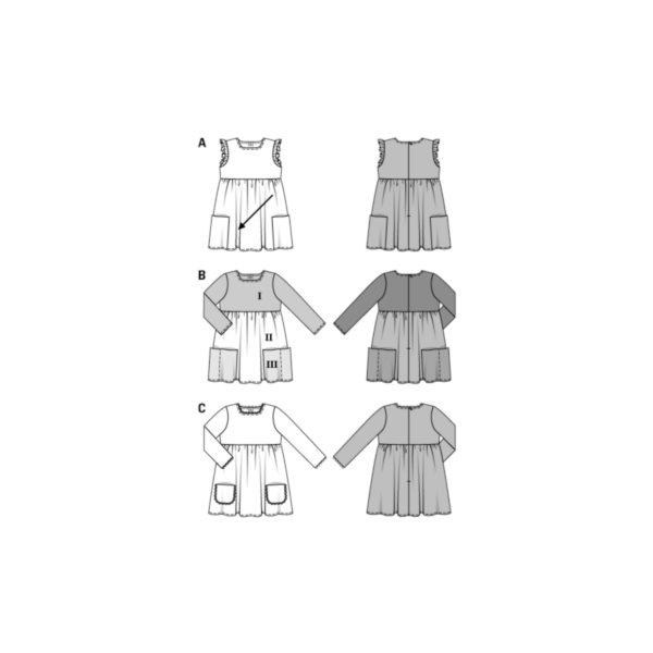 Burda Style Schnittmuster - Kleid - Mädchenkleid - gekräuselter Rock - Nr. 9373 – Bild 8