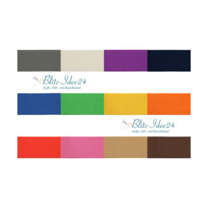 1 Meter Elastikband - Gummiband  Zierband - 60 mm  uni - bunt