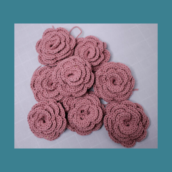 Blüten gehäkelt - Rose - chrochet flower - verschiedene Farben – Bild 18