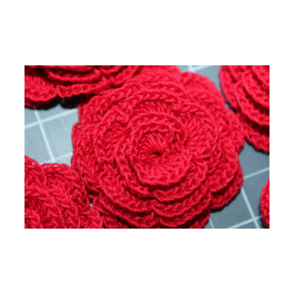 Blüten gehäkelt - Rose - chrochet flower - verschiedene Farben – Bild 10