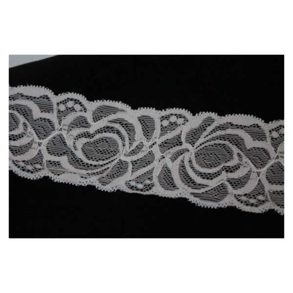 1 m elastische Spitzenborte - Stephanoise-Mediac - 55 mm breit - drei Farben – Bild 5