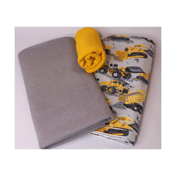 Stoffpaket, Jersey - Kinderbekleidung, Kombination - Baufahrzeuge - SPJ 31