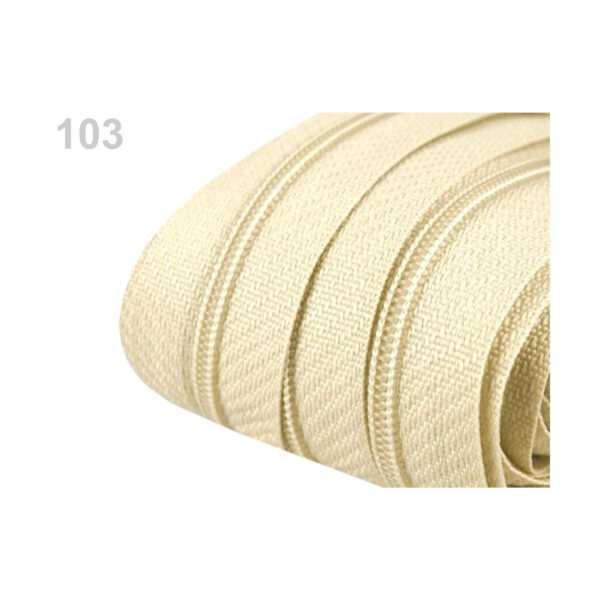 0,71EURO/m) - 5m endlos Reißverschluss - 3mm-Spirale - inkl.10 Zipper - Gelbtöne – Bild 3
