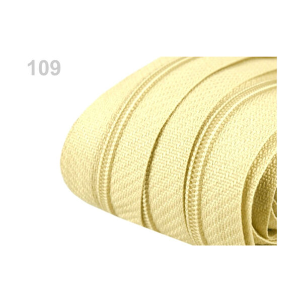 0,71EURO/m) - 5m endlos Reißverschluss - 3mm-Spirale - inkl.10 Zipper - Gelbtöne – Bild 4