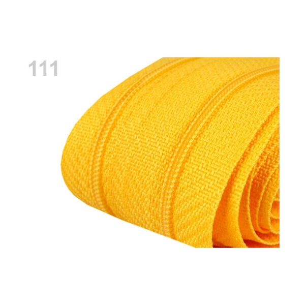 0,71EURO/m) - 5m endlos Reißverschluss - 3mm-Spirale - inkl.10 Zipper - Gelbtöne – Bild 5