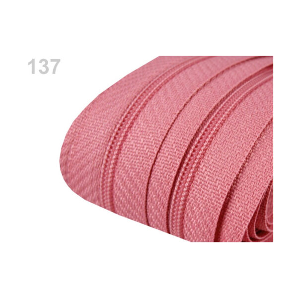 0,71EURO/m) - 5m endlos Reißverschluss - 3mm-Spirale - inkl.10 Zipper - Rottöne – Bild 3