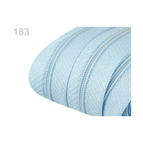 0,71EURO/m) - 5m endlos Reißverschluss - 3mm-Spirale - inkl.10 Zipper - Blautöne – Bild 5