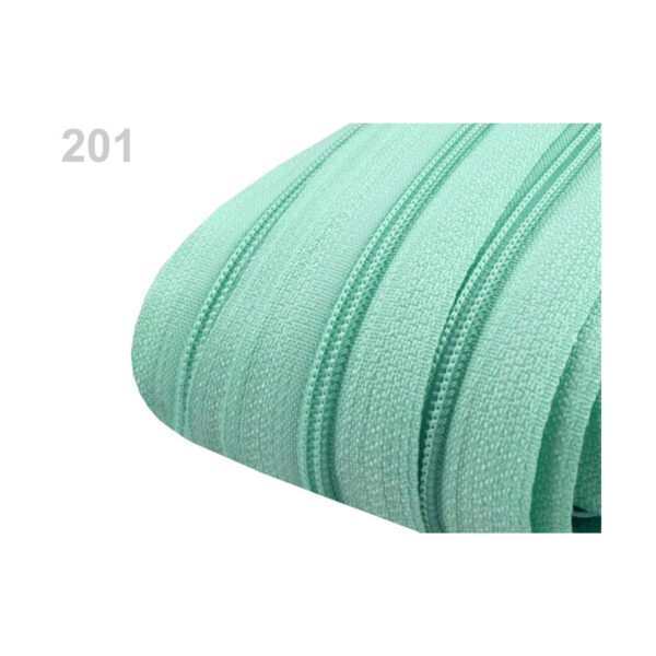 0,71EURO/m) - 5m endlos Reißverschluss - 3mm-Spirale - inkl.10 Zipper - Blautöne – Bild 6