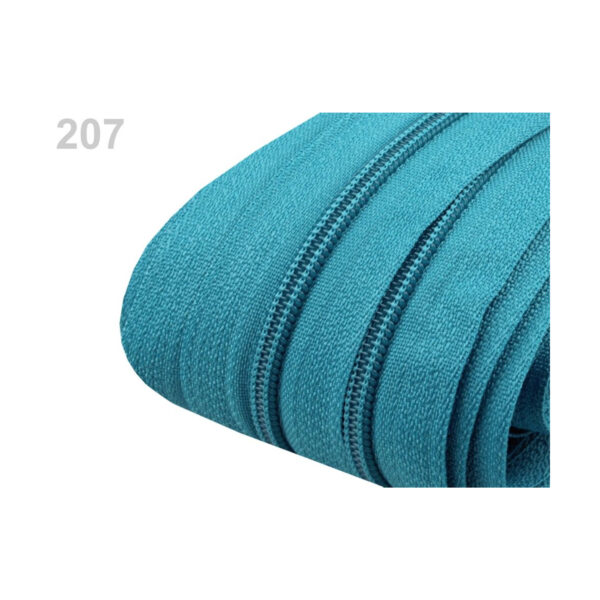 0,71EURO/m) - 5m endlos Reißverschluss - 3mm-Spirale - inkl.10 Zipper - Blautöne – Bild 7
