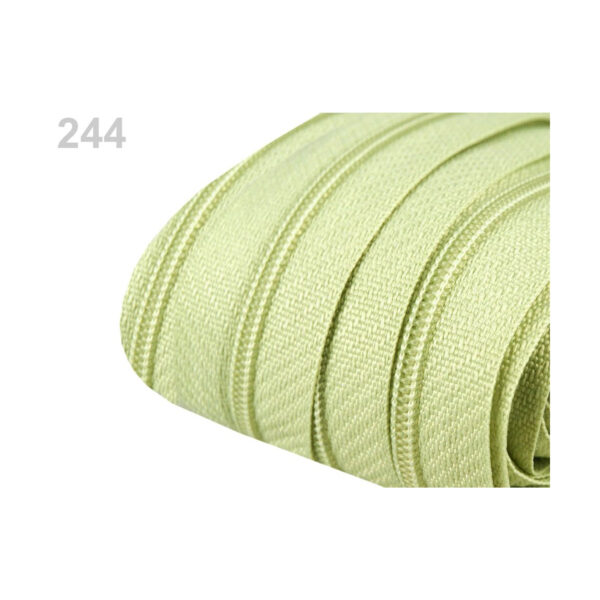 0,71EURO/m) - 5m endlos Reißverschluss - 3mm-Spirale - inkl.10 Zipper - Grüntöne – Bild 5