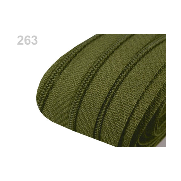 0,71EURO/m) - 5m endlos Reißverschluss - 3mm-Spirale - inkl.10 Zipper - Grüntöne – Bild 4