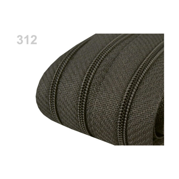 0,71EURO/m - 5m endlos Reißverschluss - 3mm-Spirale - inkl.10 Zipper - Brauntöne – Bild 9