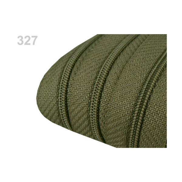 0,71EURO/m) - 5m endlos Reißverschluss - 3mm-Spirale - inkl.10 Zipper - Grüntöne – Bild 3