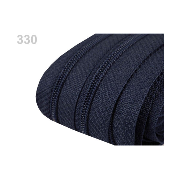 0,71EURO/m) - 5m endlos Reißverschluss - 3mm-Spirale - inkl.10 Zipper - Blautöne – Bild 10