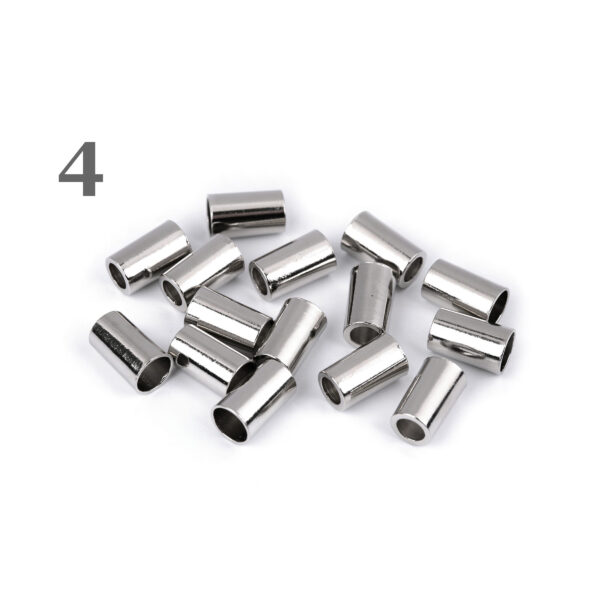 Kordelenden, 1 Paar (2 Stk.) - 15 mm - Durchzug 5,5 mm - Metall - 4 Farben – Bild 2