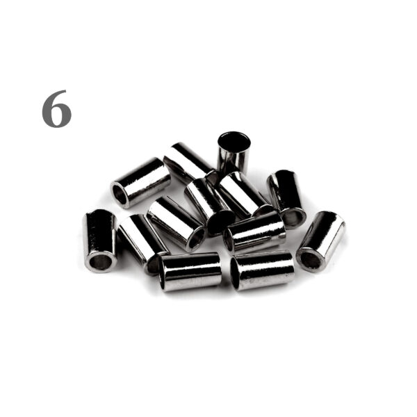 Kordelenden, 1 Paar (2 Stk.) - 15 mm - Durchzug 5,5 mm - Metall - 4 Farben – Bild 4